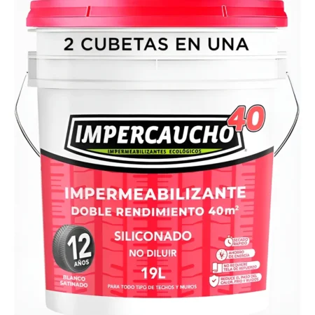 Impercaucho 40 - Rinde El Doble - Hasta 40m2 A Dos Manos