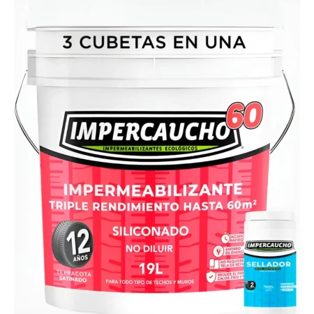 Impercaucho 60 (triple Rendimiento) + Sellador Impercaucho